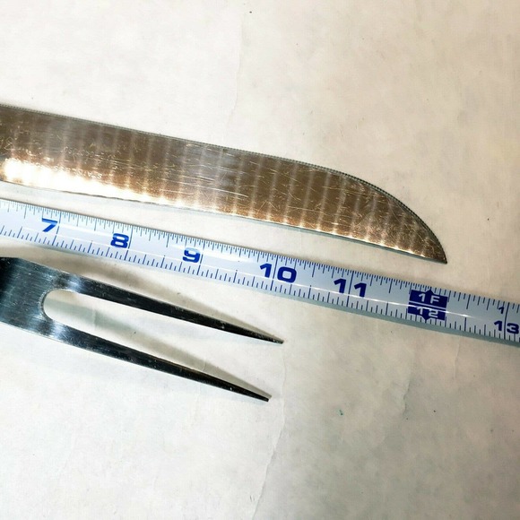 Vintage Richardson Sheffield Carving Set Butterscotch Bakelite Stainless Knife - Picture 5 of 10